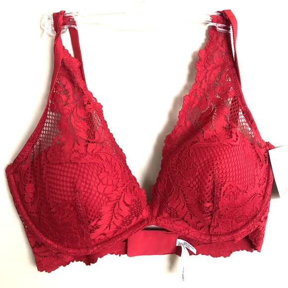 Le Mystere Other - NEVER WORN NWOT Le Mystere Lace Plunge Bra in Red